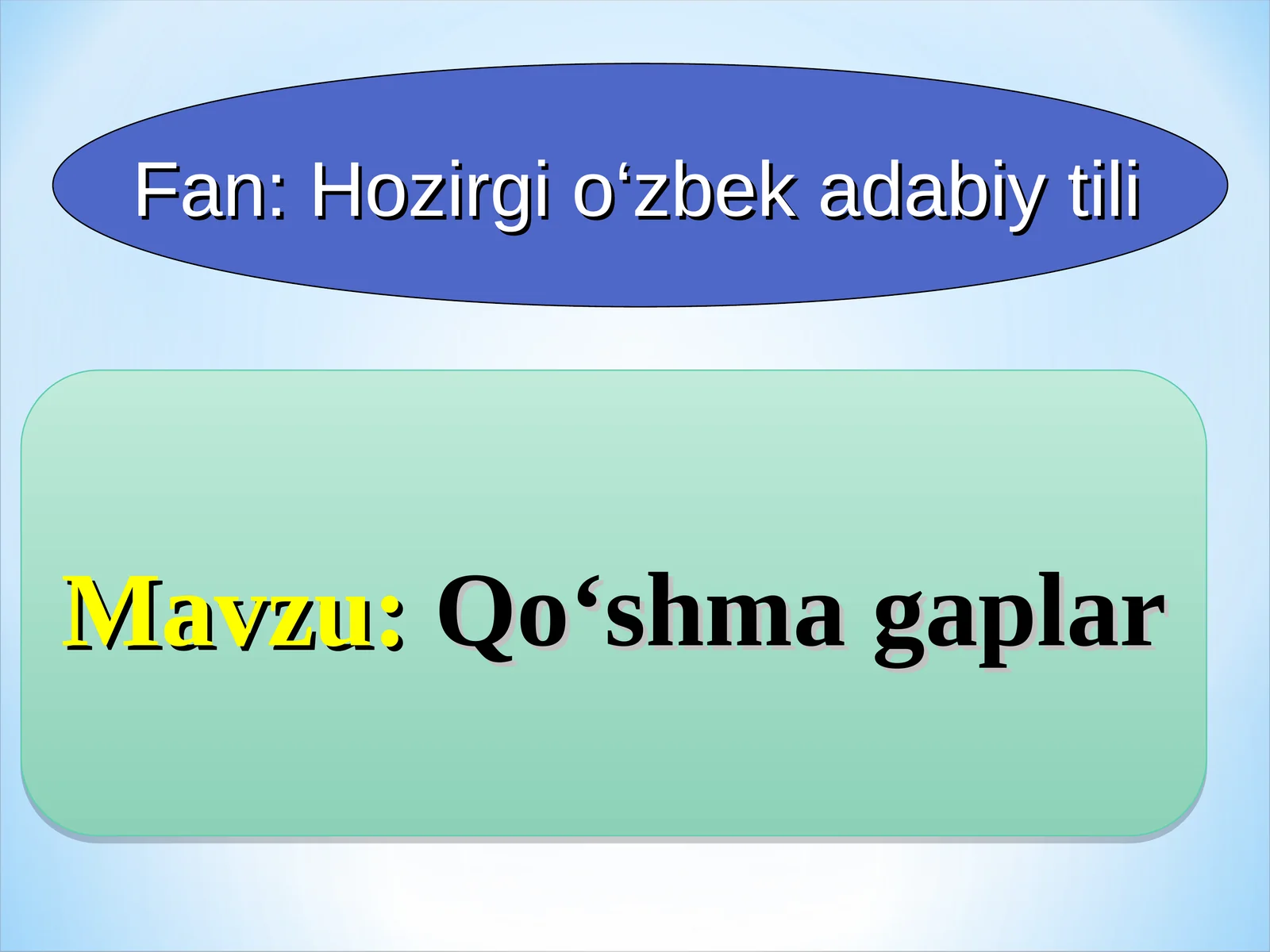 Qo‘shma gaplar
