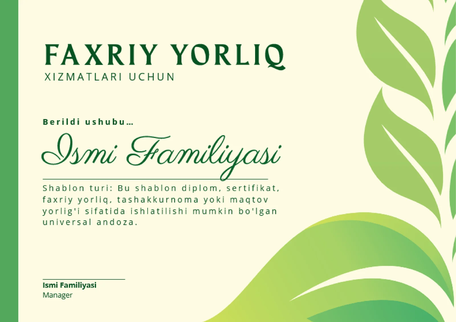 FAXRIY YORLIQ