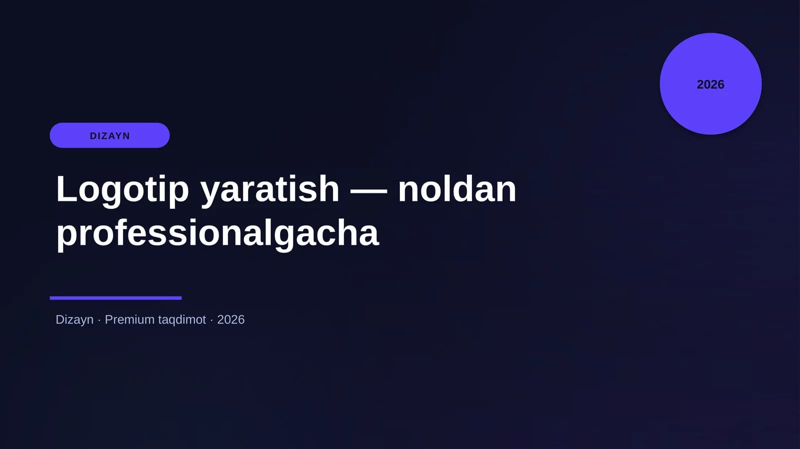 Logotip yaratish — noldan professionalgacha