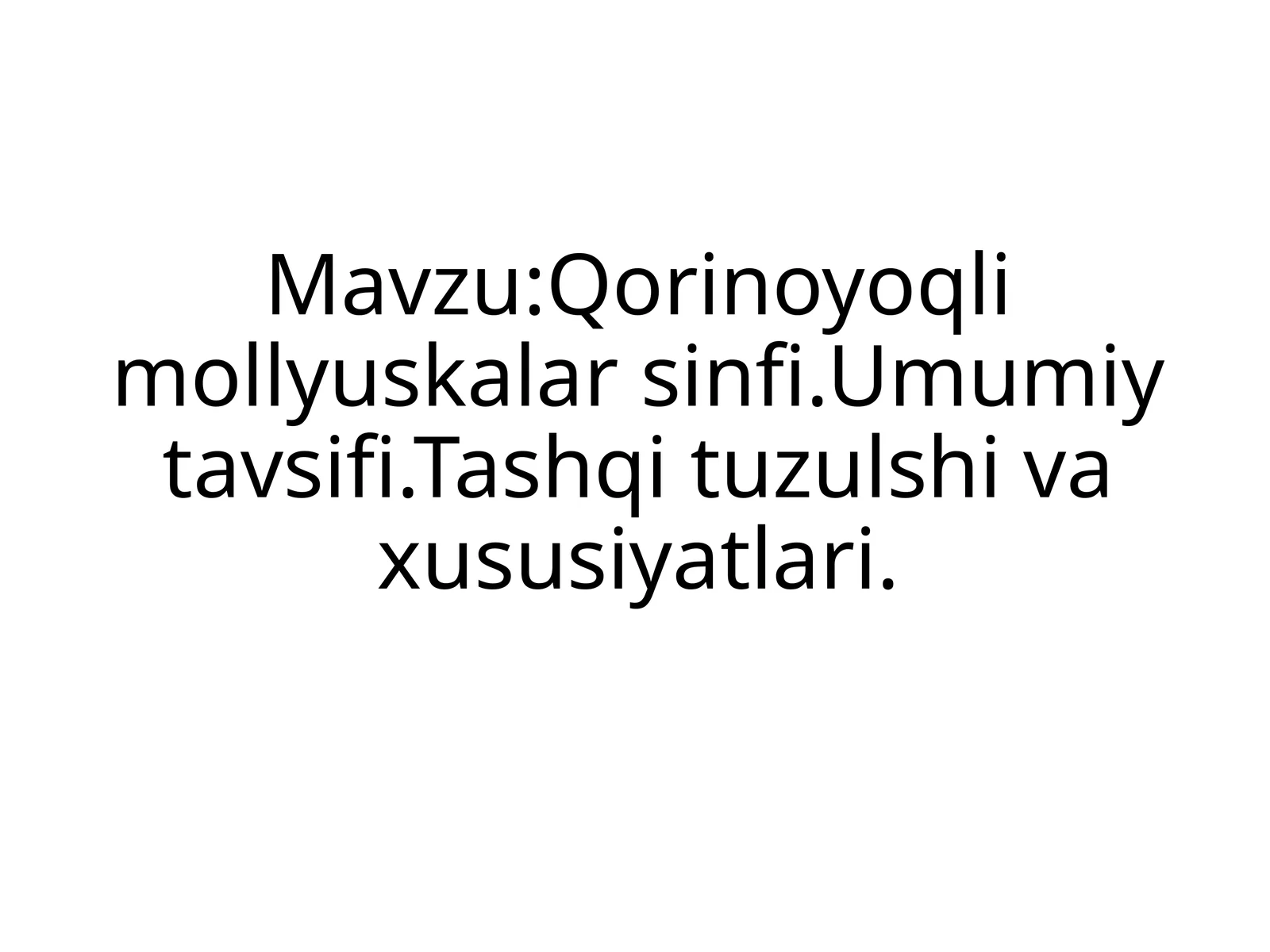 Qorinoyoqlimollyuskalar sinfi
