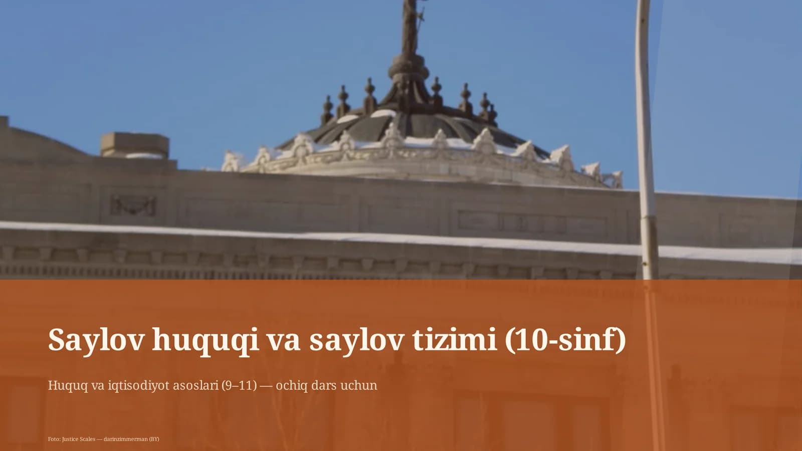 Saylov huquqi va saylov tizimi (10-sinf)