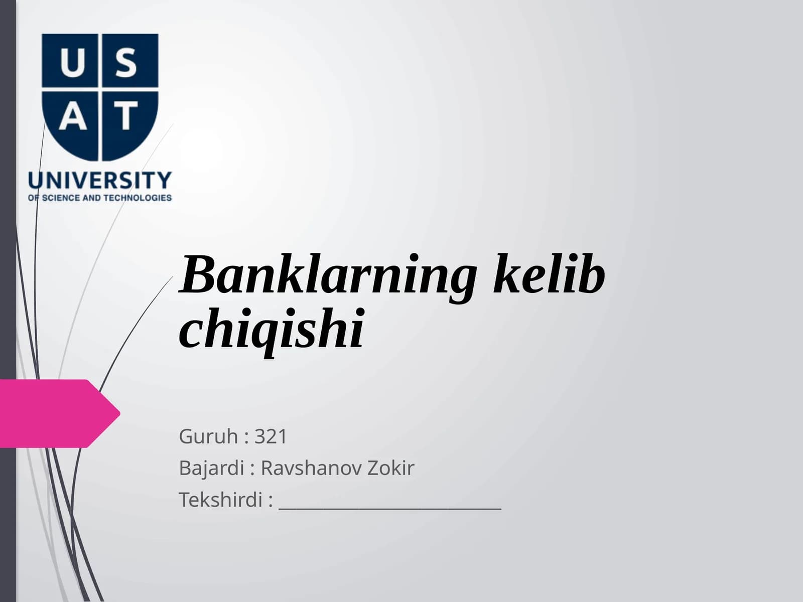 Banklarningkelibchiqishi