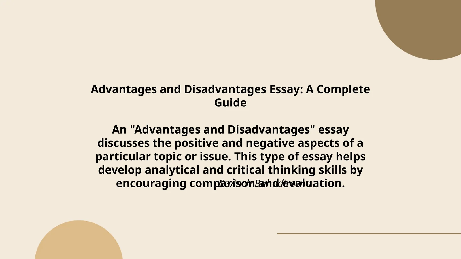 Advantages and Disadvantages Essay: A Complete Guide