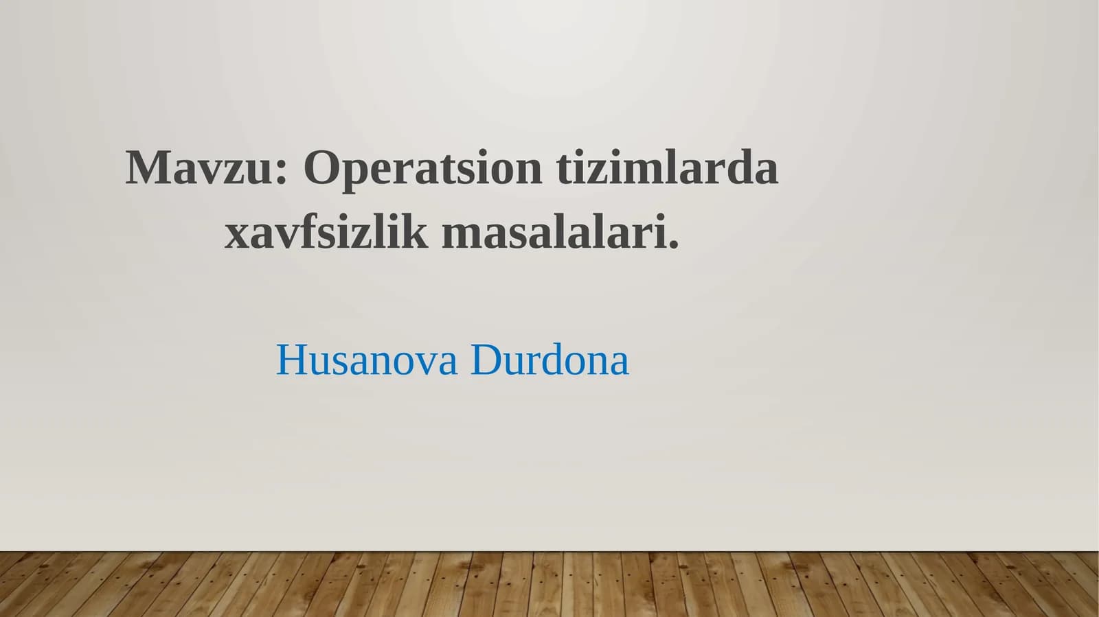 Operatsion tizimlardagi xavfsizlik masalalari