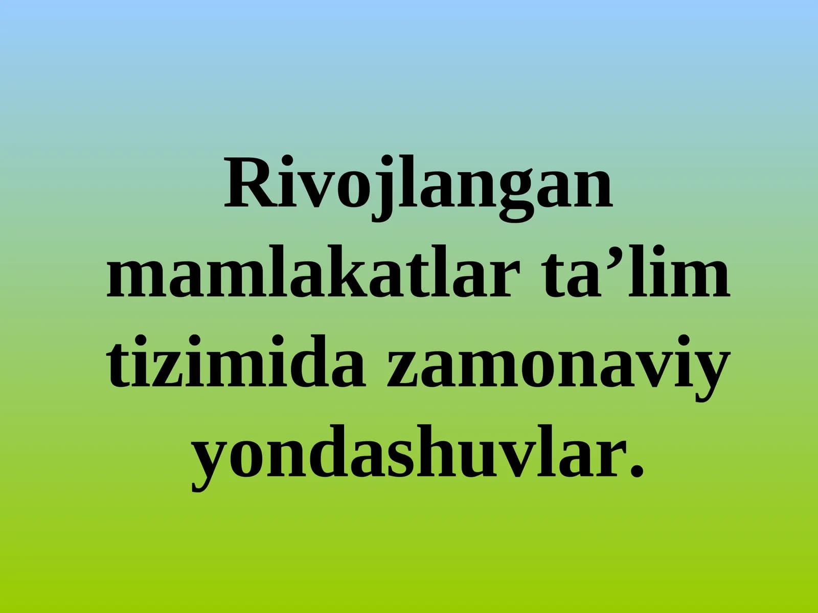 YAPONIYA TA’LIM TIZIMI