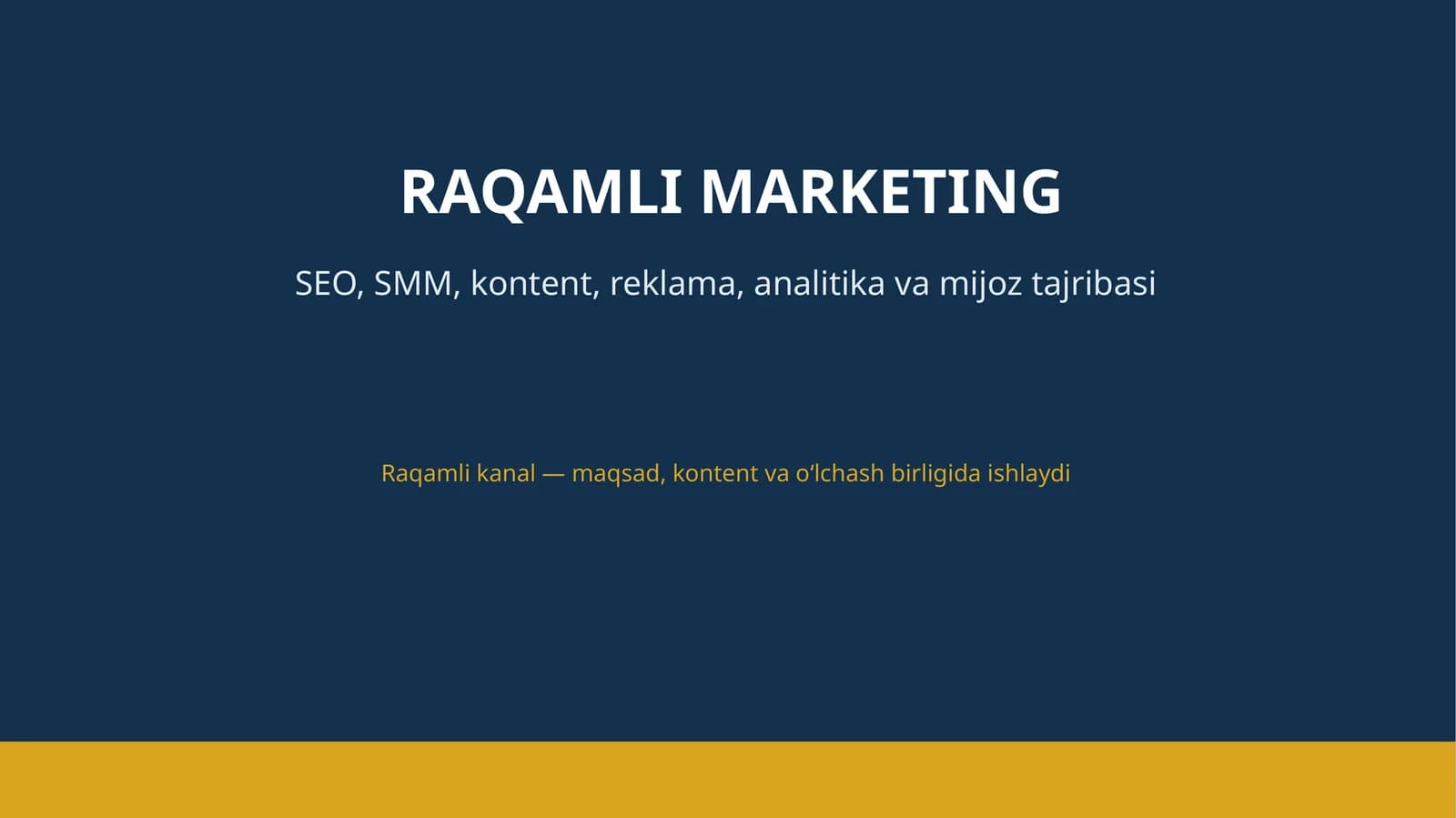 RAQAMLI MARKETING