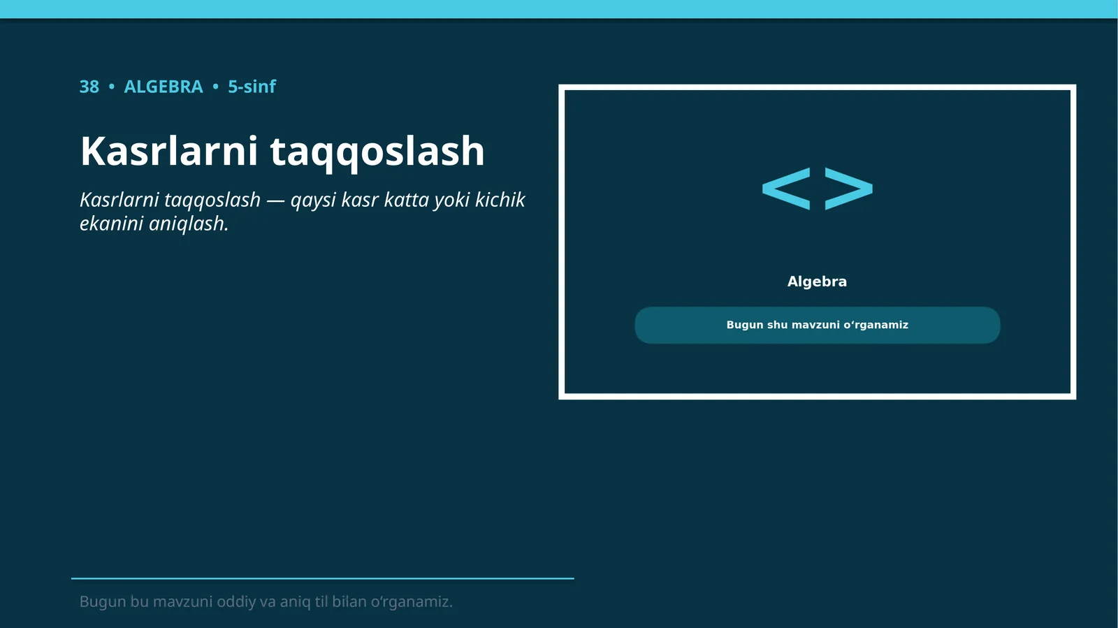 Kasrlarni taqqoslash