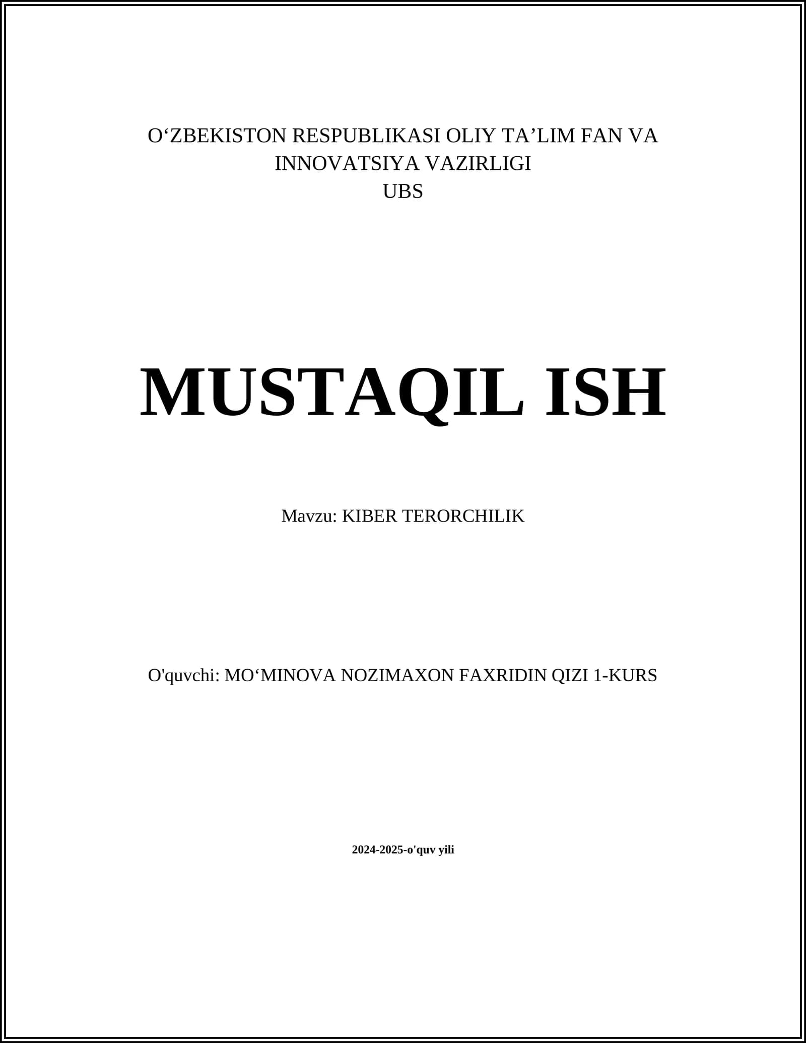 KIBER TERORCHILIK