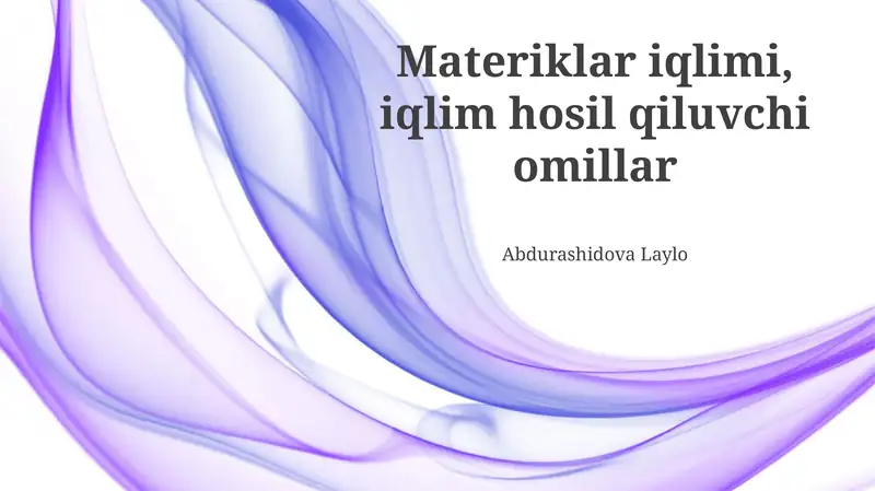 Materik Iqlimi: Ta'rif va Xususiyatlari