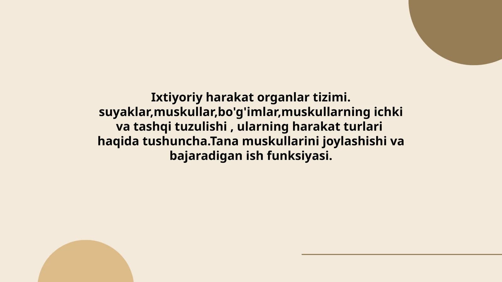 Ixtiyoriy harakat organlar tizimi