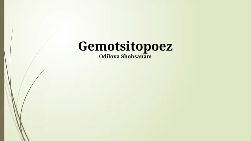 Gemotsitopoez