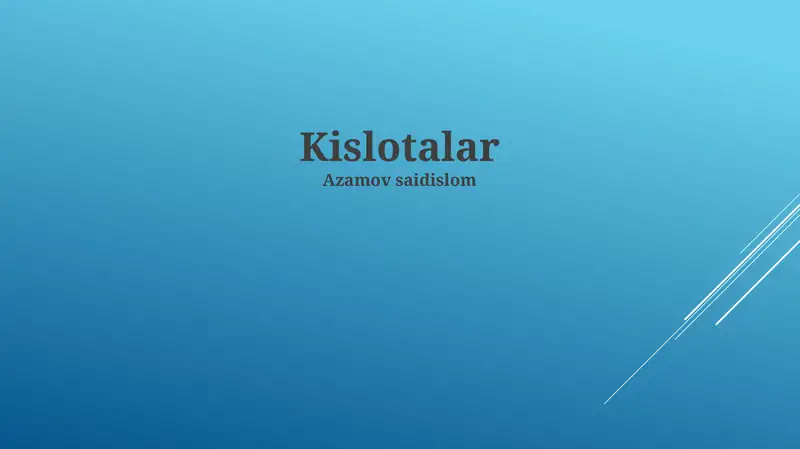 Kislotalar
