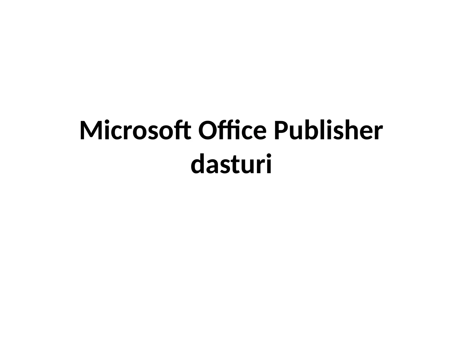 Microsoft Office Publisher