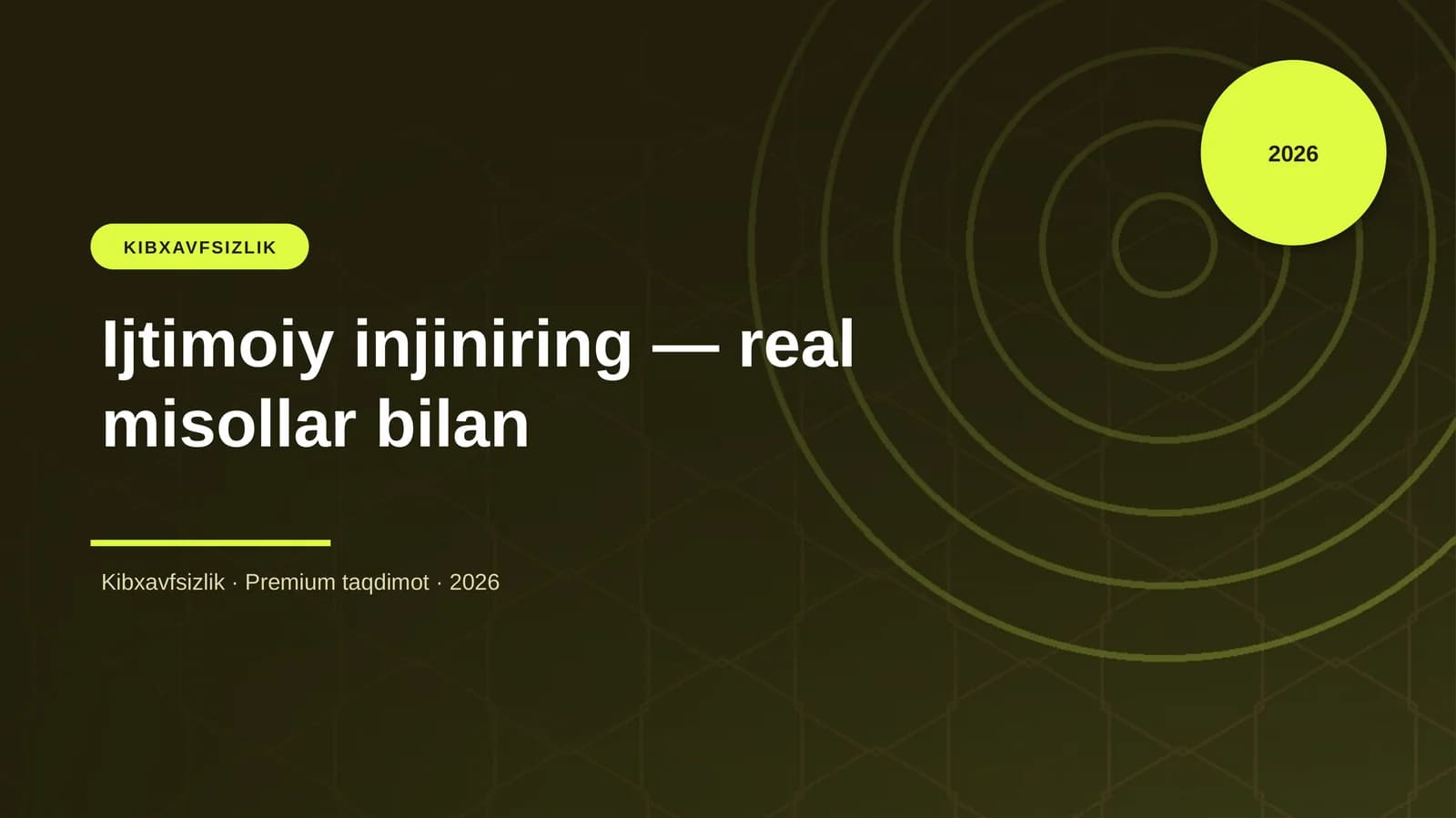 Ijtimoiy injiniring — real misollar bilan