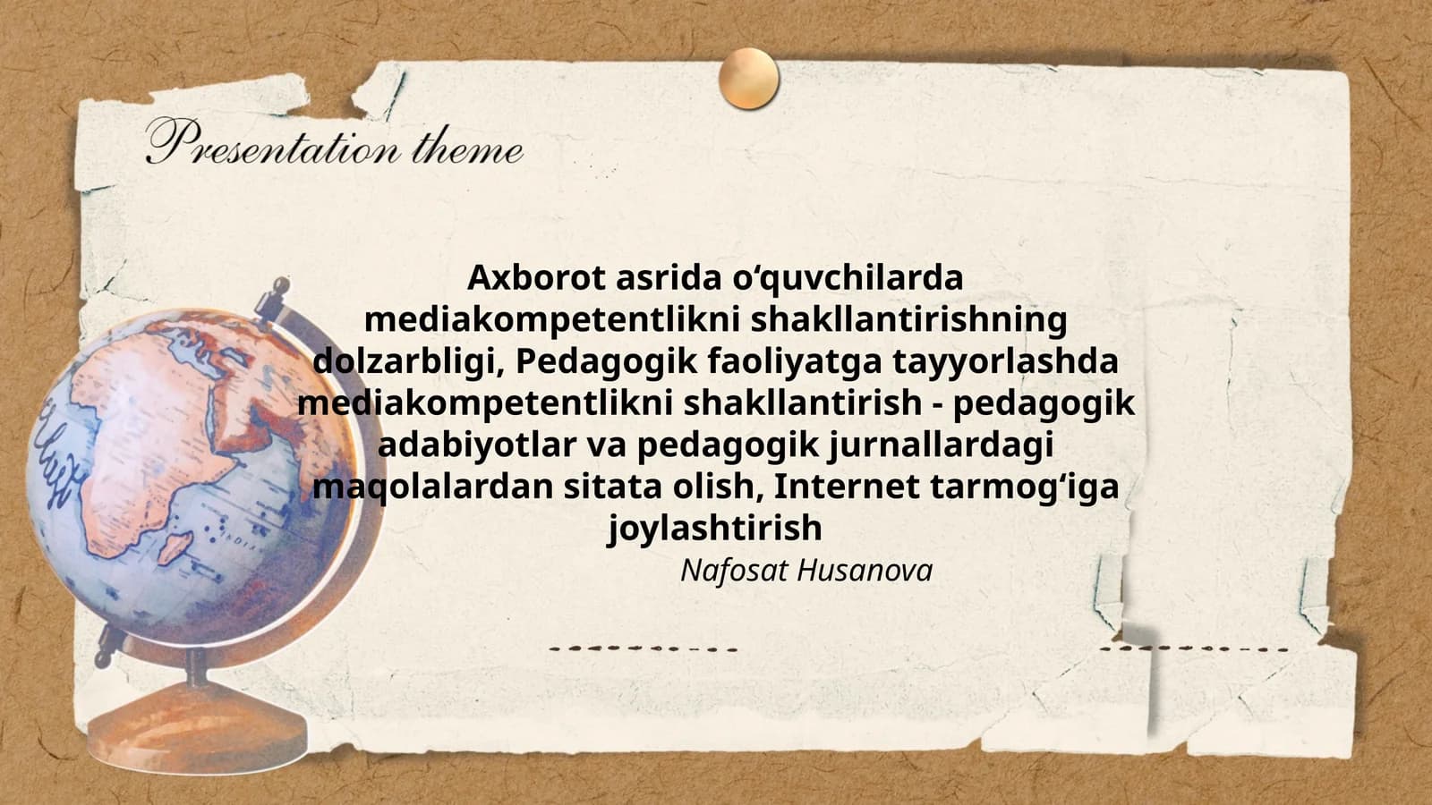 Pedagogik faoliyatga tayyorlashda mediakompetentlikni shakllantirish