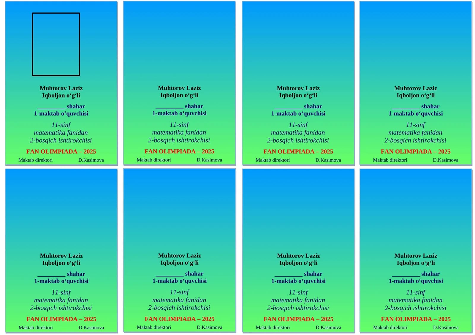 FAN OLIMPIADA – 2025