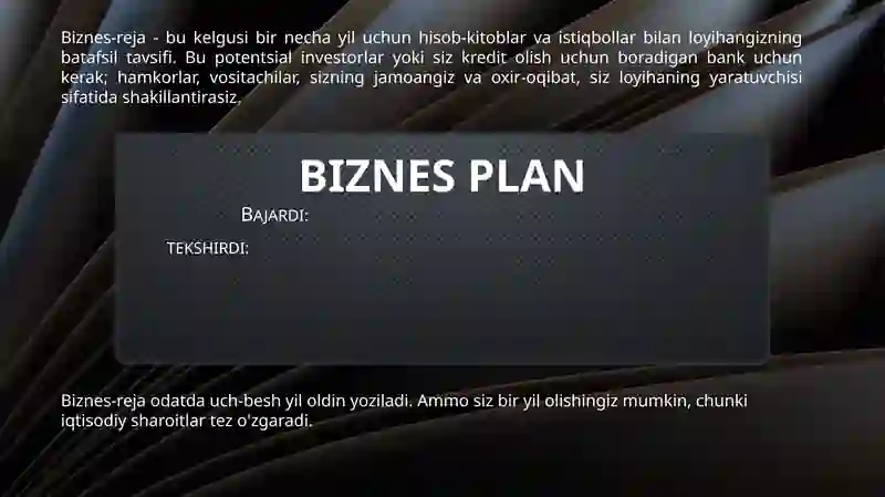 Biznes Plan