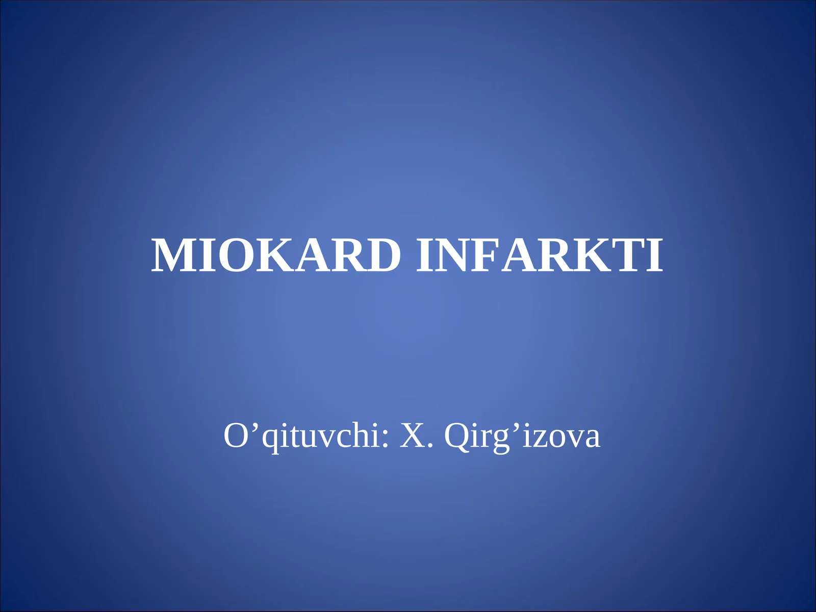 MIOKARD INFARKTI