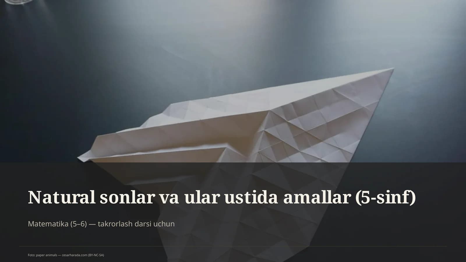 Natural sonlar va ular ustida amallar (5-sinf)