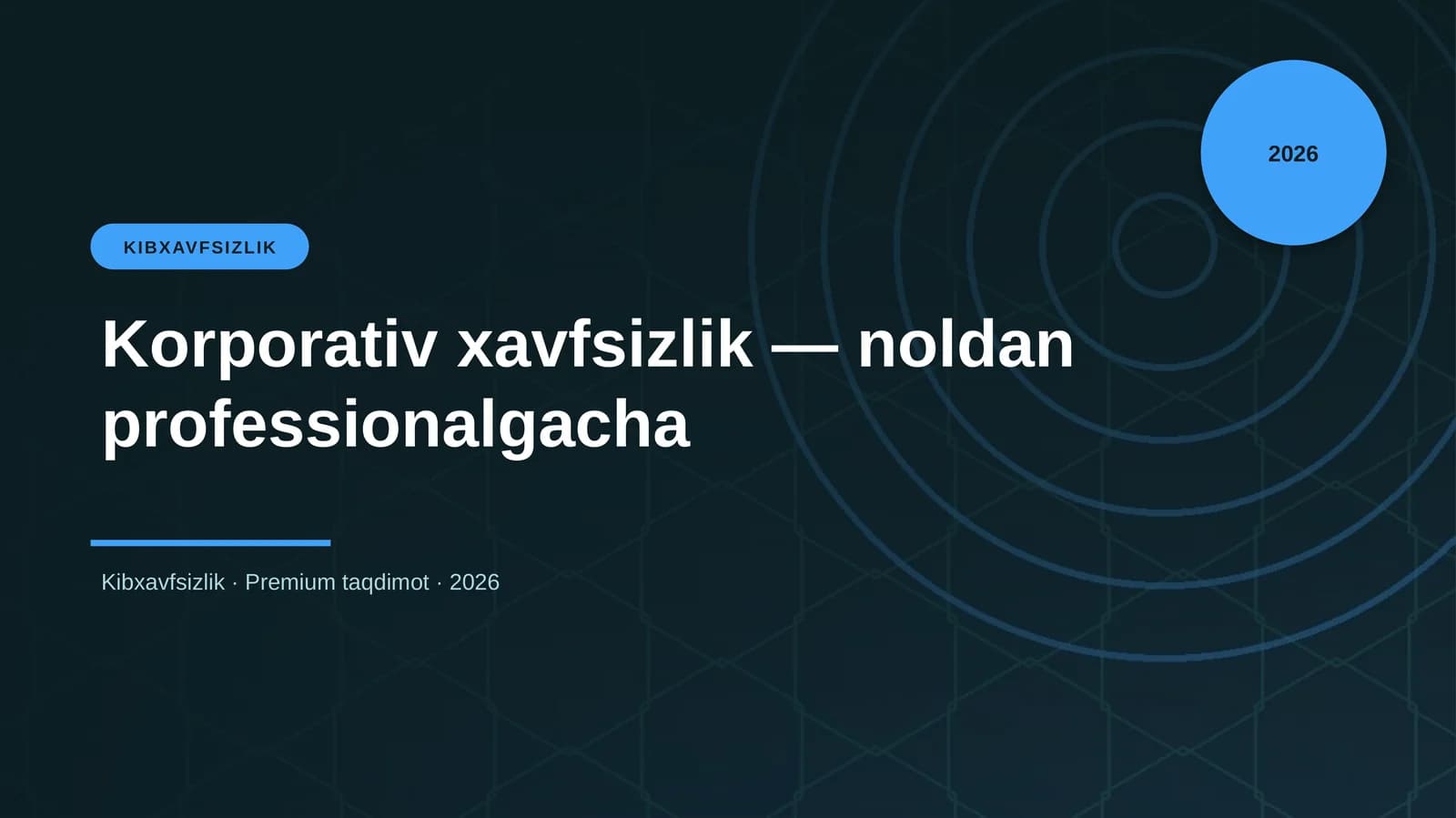 Korporativ xavfsizlik — noldan professionalgacha
