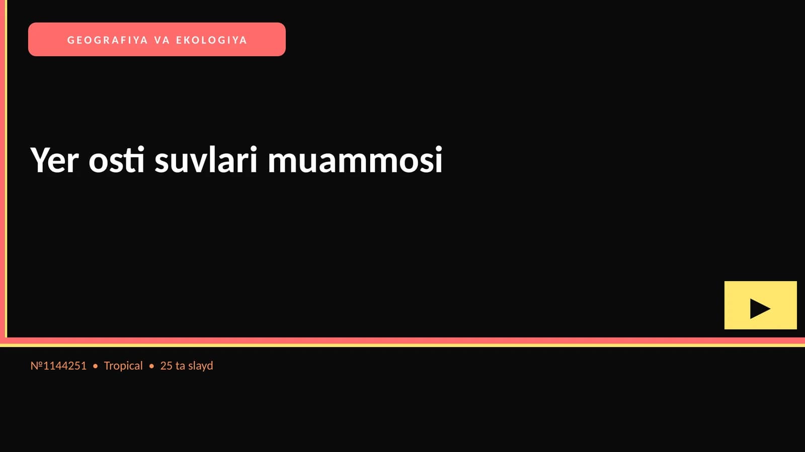 Yer osti suvlari muammosi