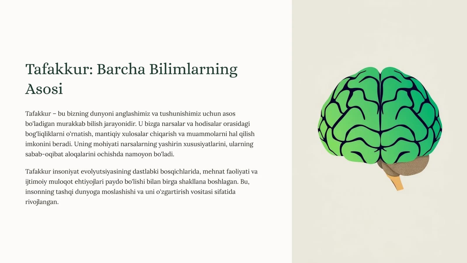 Tafakkur: Barcha Bilimlarning Asosi