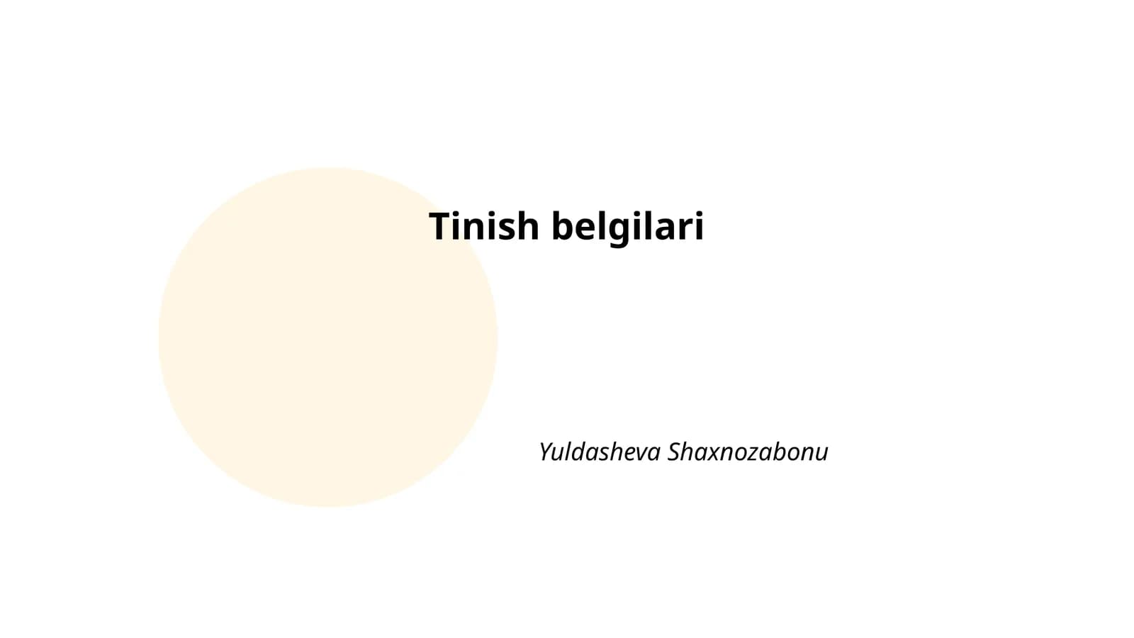 Tinsh belgilari