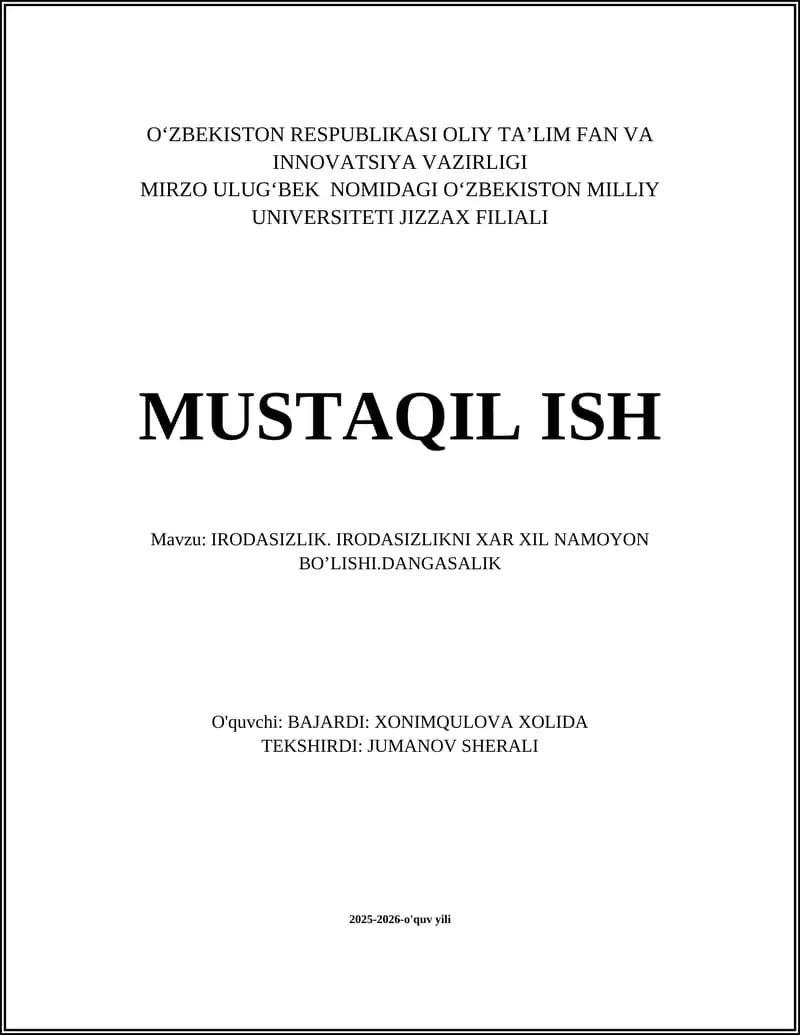 Irodasizlik