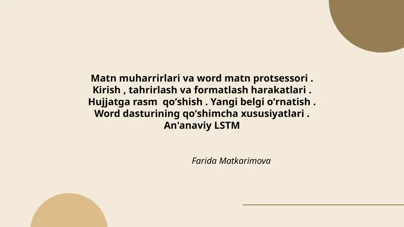 Word matn protsessori