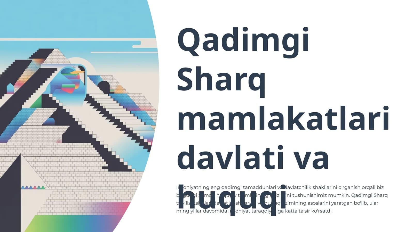 Qadimgi Sharq mamlakatlari davlati va huquqi