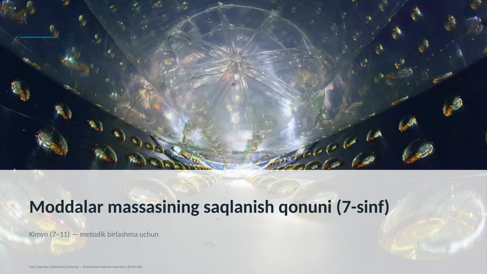Moddalar massasining saqlanish qonuni (7-sinf)