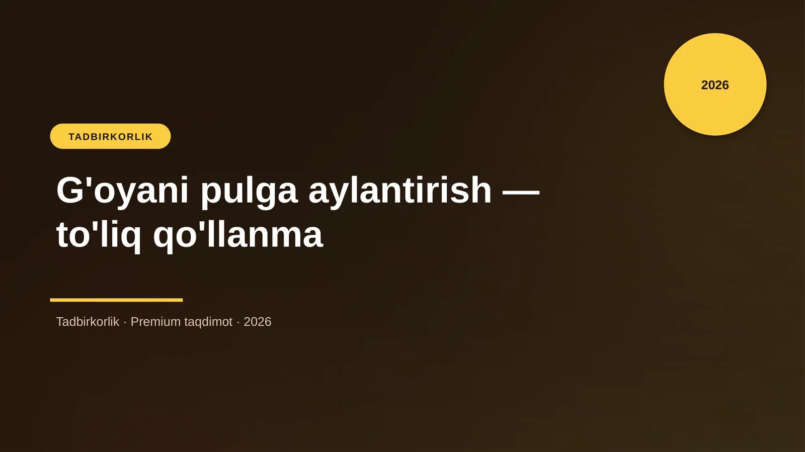 G'oyani pulga aylantirish — to'liq qo'llanma