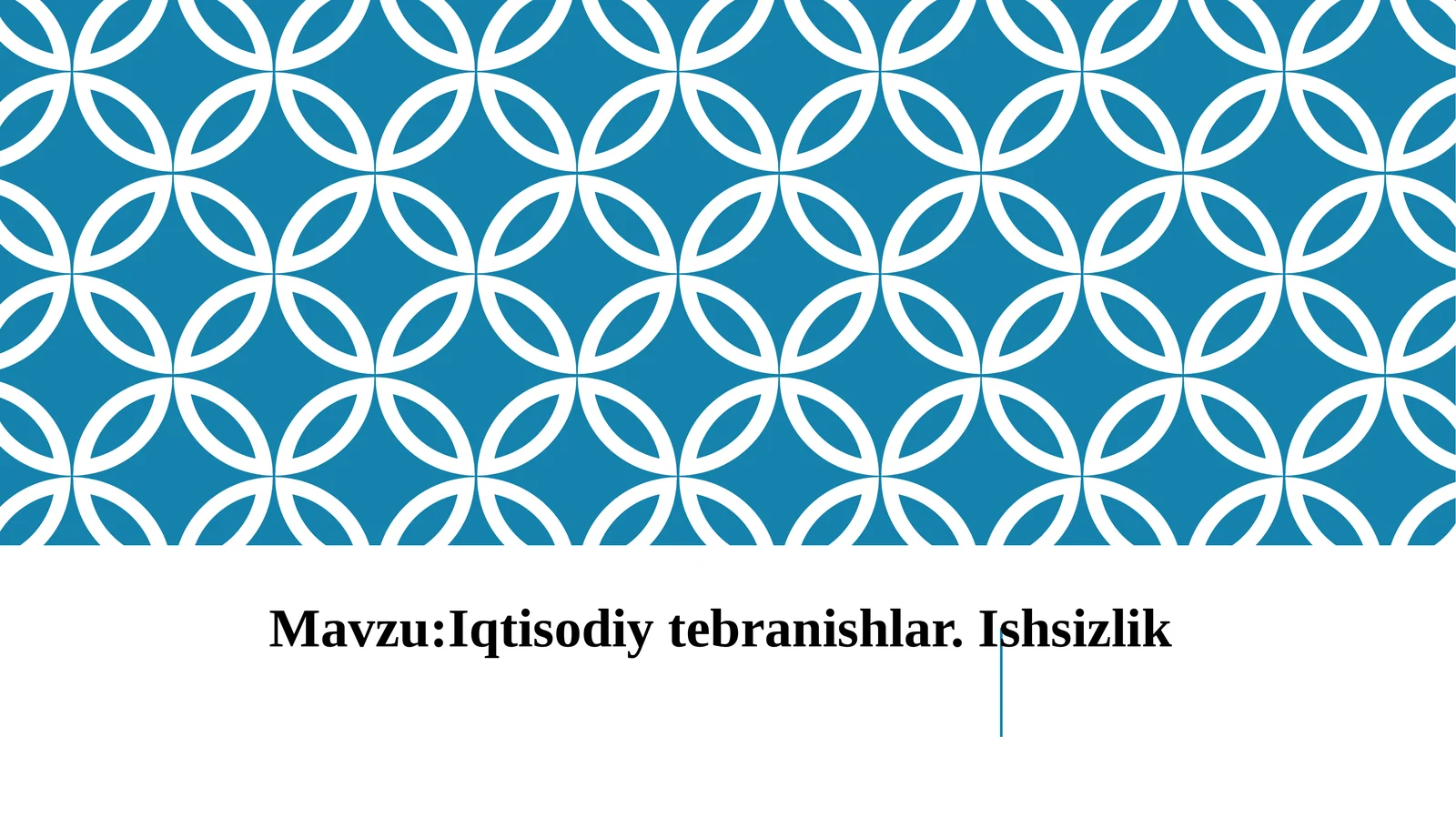 Iqtisodiy tebranishlar. Ishsizlik