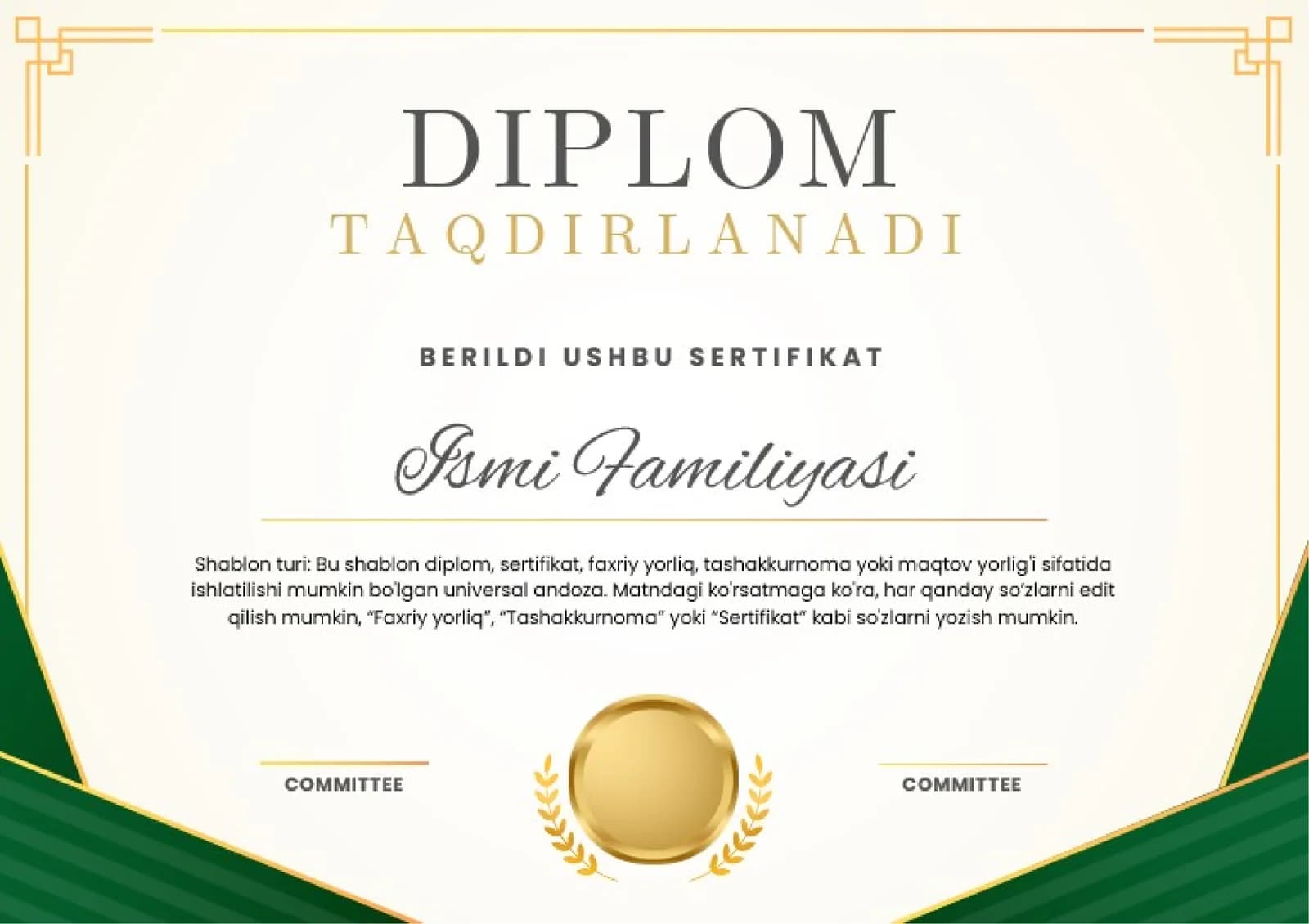 Shablon Diplom
