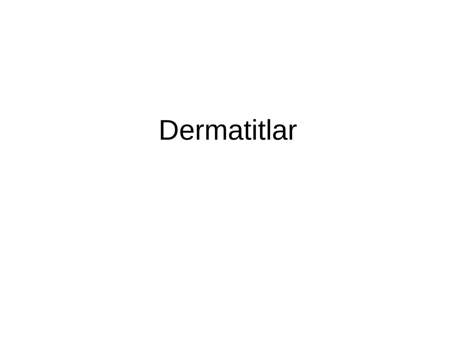 Dermatitlar