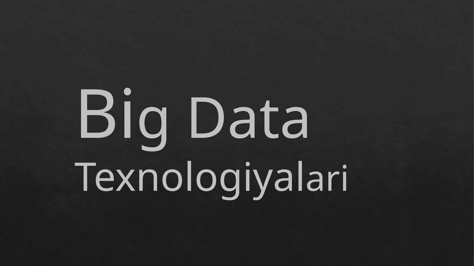 Big Data (Katta Xotira)