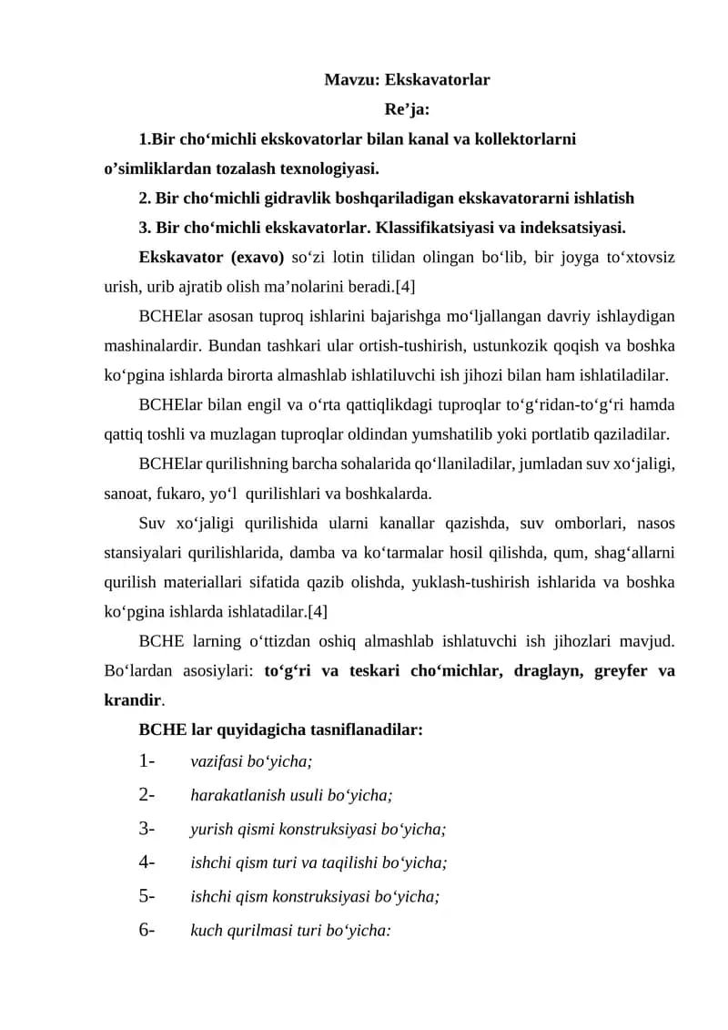 Ekskavatorlar