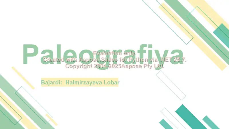 Paleografiya