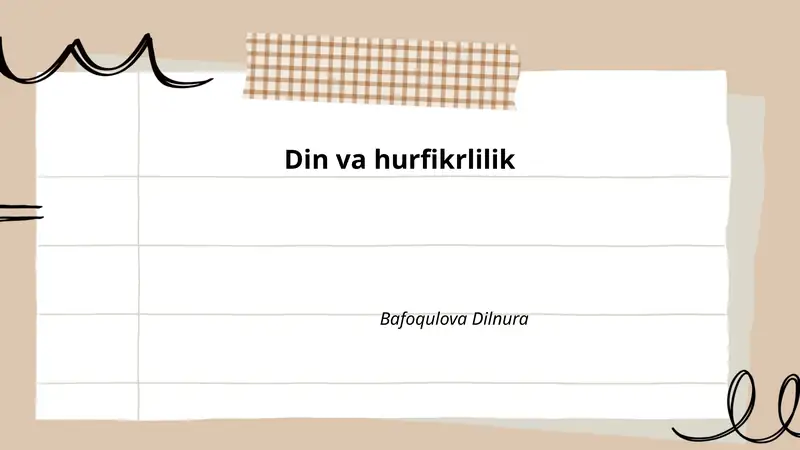 Din va hurfikrlilik