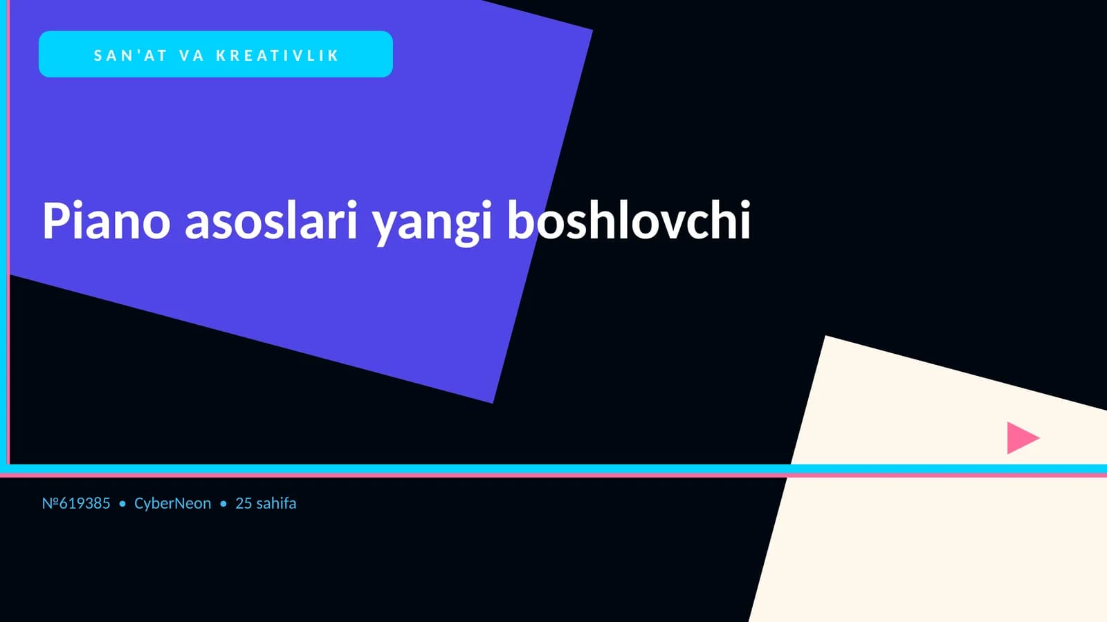 Piano asoslari yangi boshlovchi