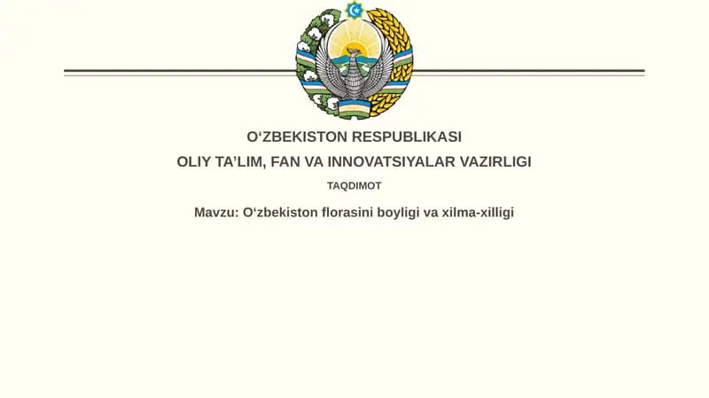 O'zbekiston florasi