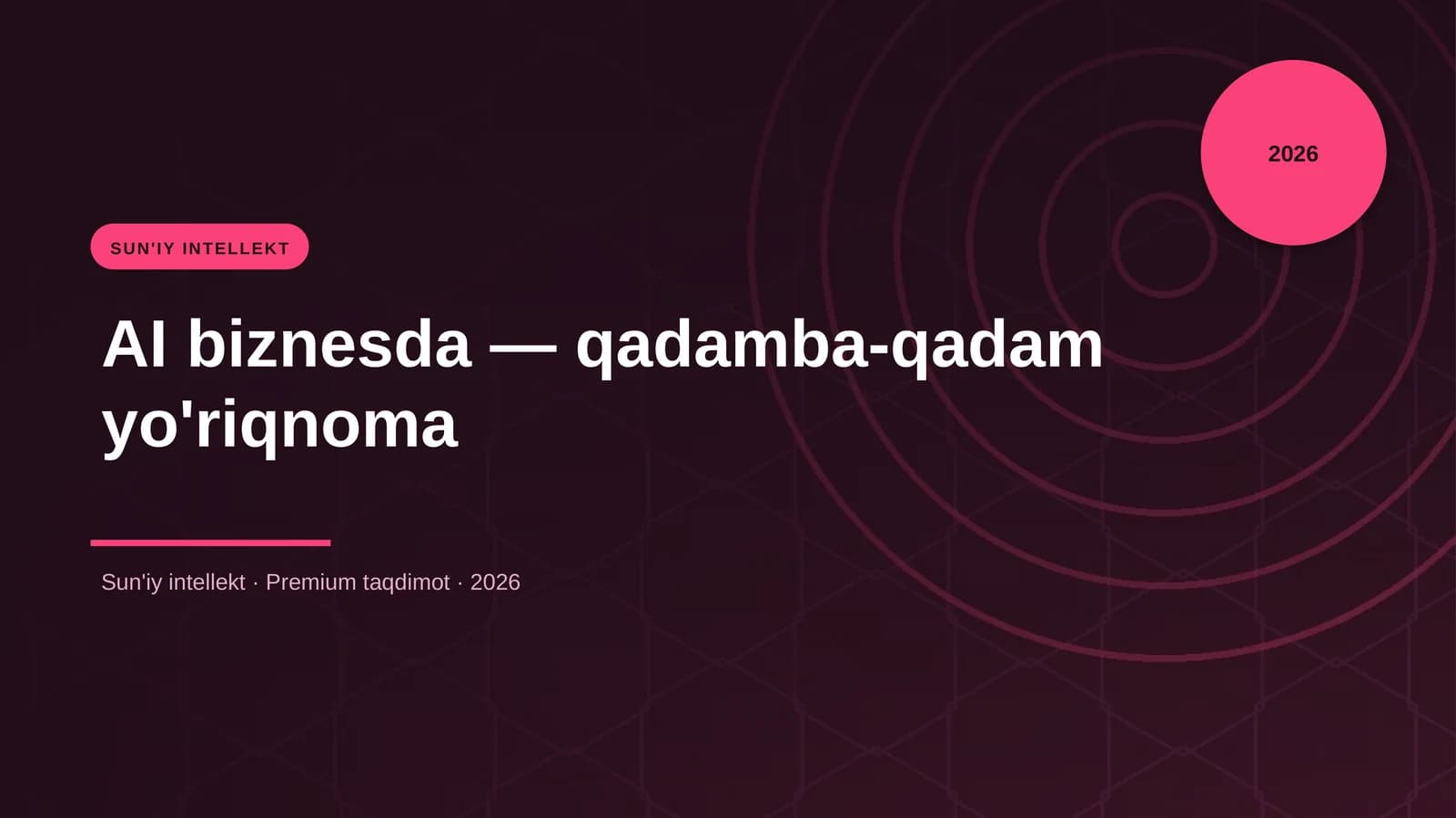 AI biznesda — qadamba-qadam yo'riqnoma