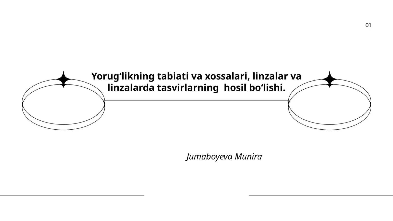 Yorugʻlikning tabiati va xossalari, linzalar va linzalarda tasvirlarning hosil boʻlishi