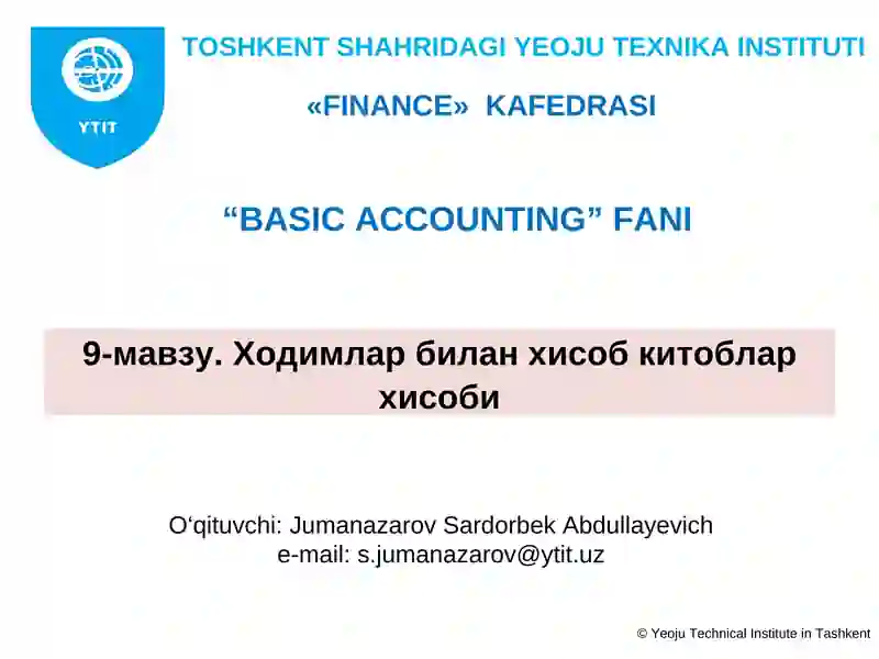 “BASIC ACCOUNTING” FANI