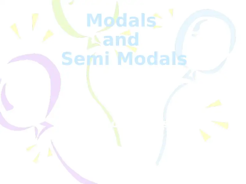 Modal verbs
