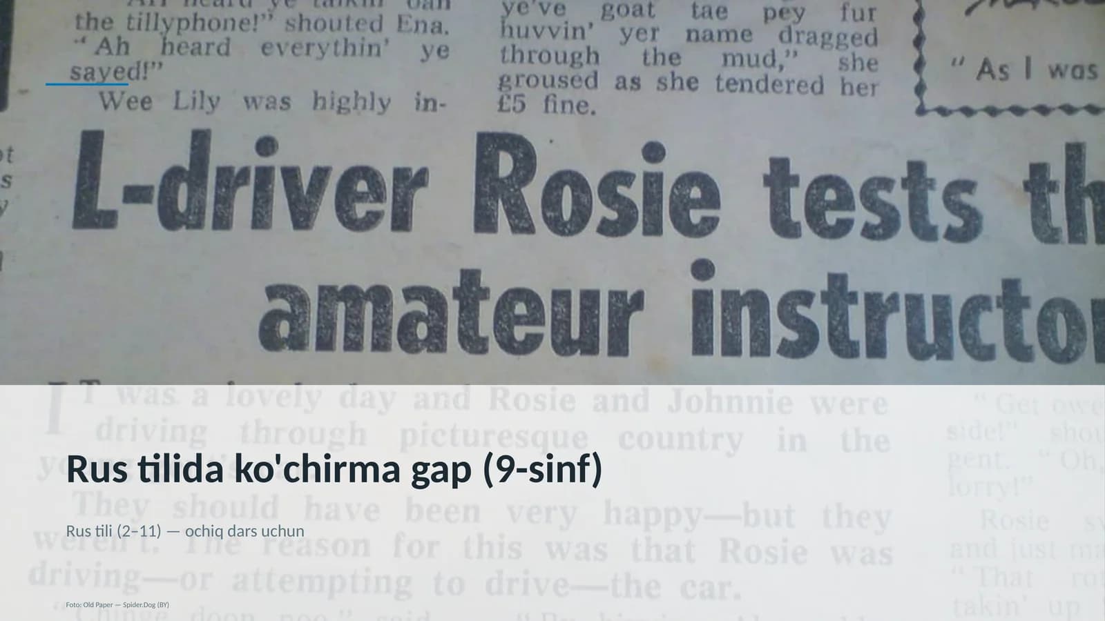 Rus tilida ko'chirma gap (9-sinf)
