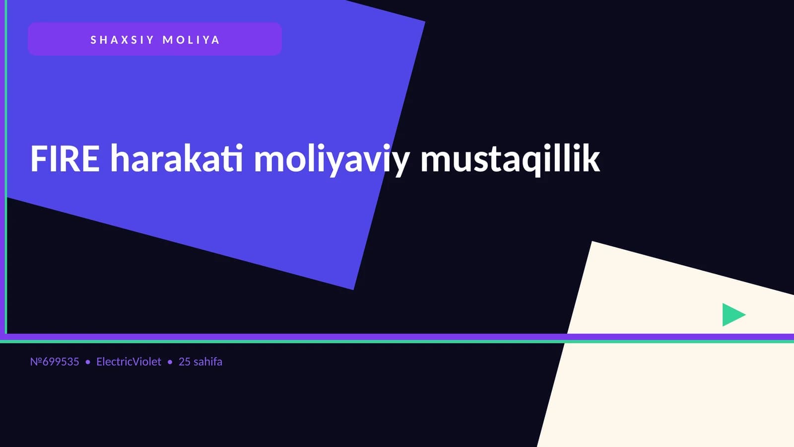 FIRE harakati moliyaviy mustaqillik