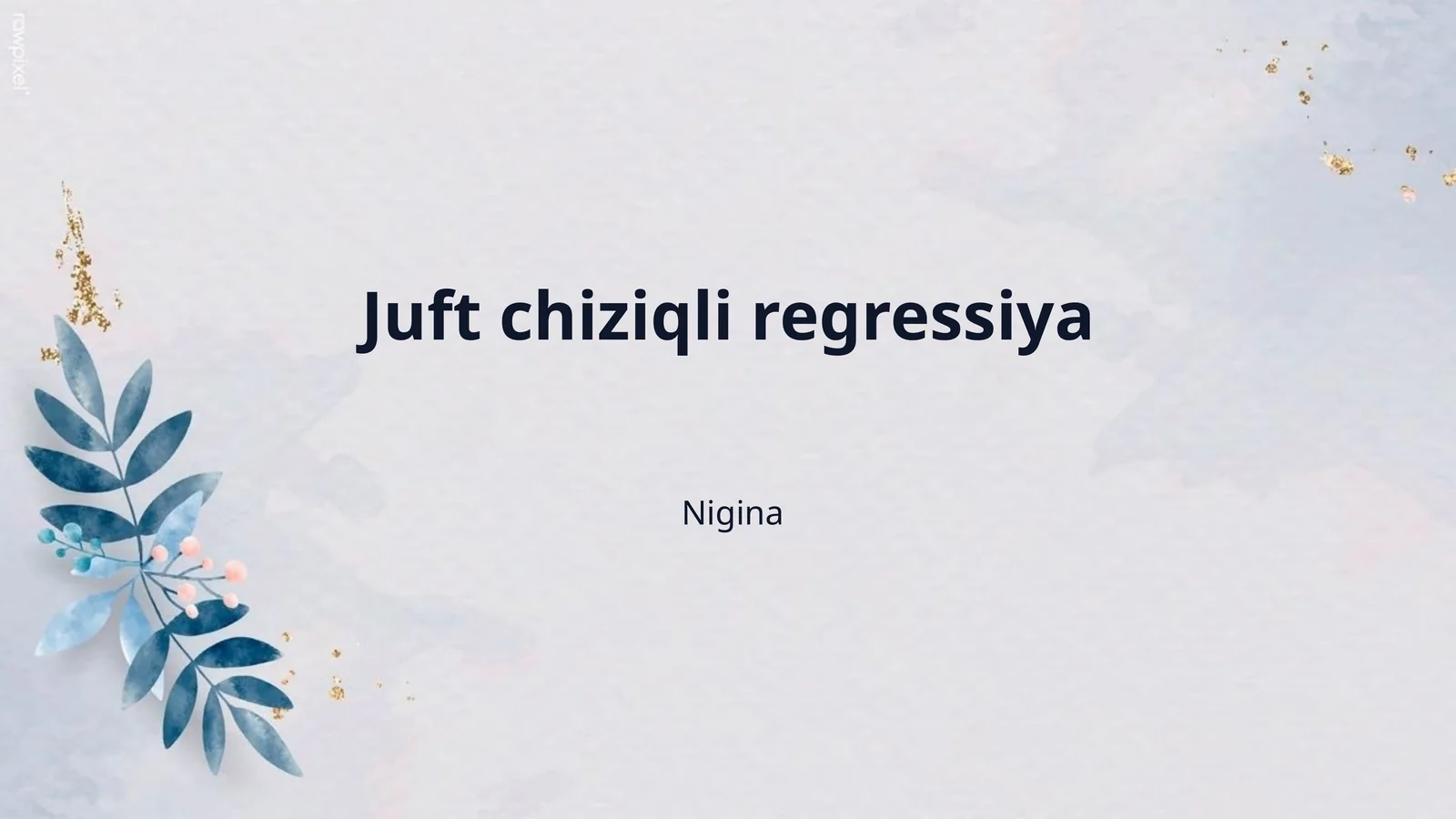 Juft chiziqli regressiya