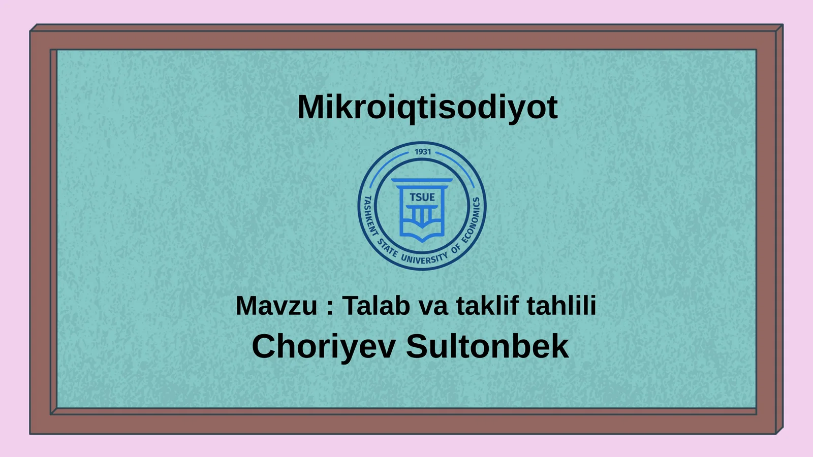 Talab va taklif tahlili