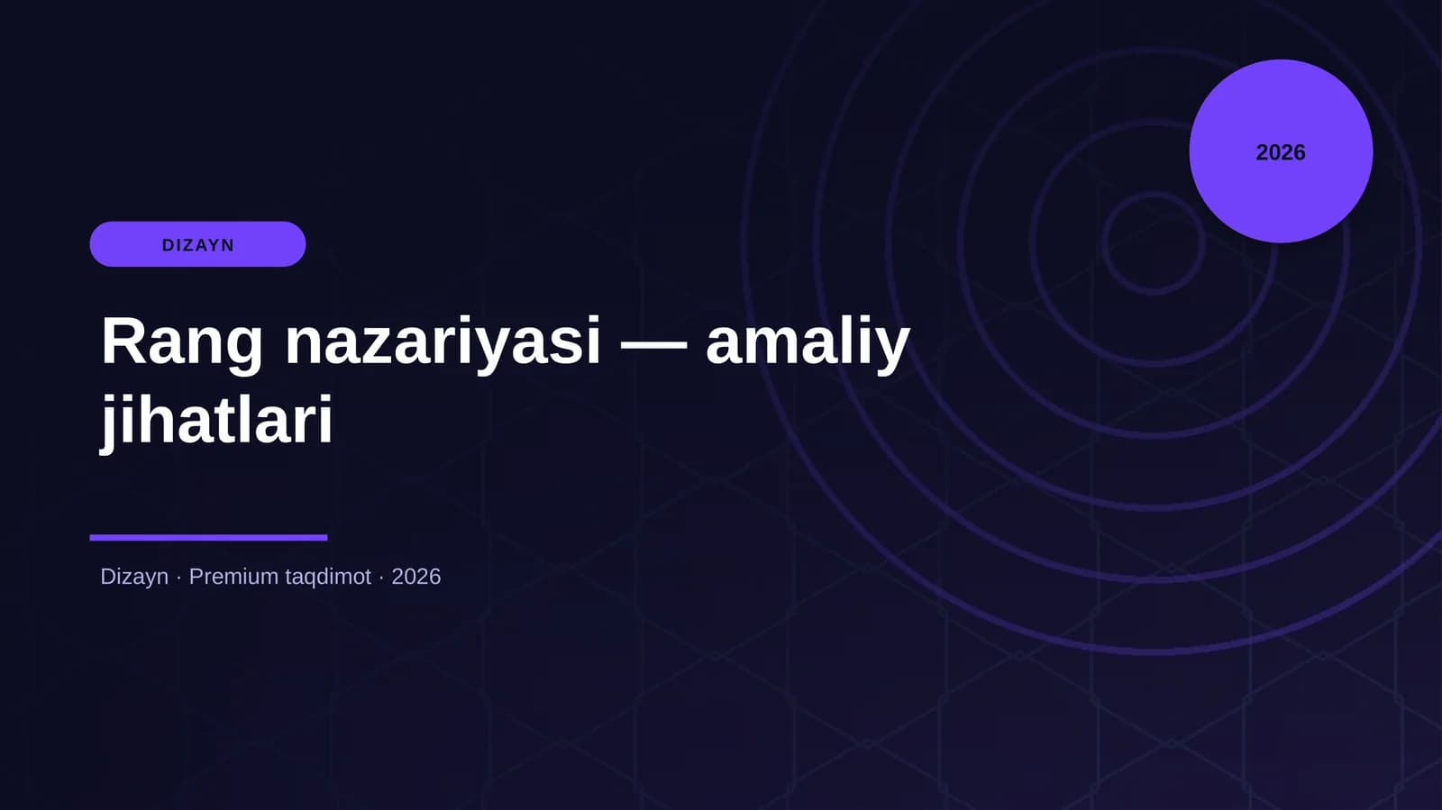 Rang nazariyasi — amaliy jihatlari